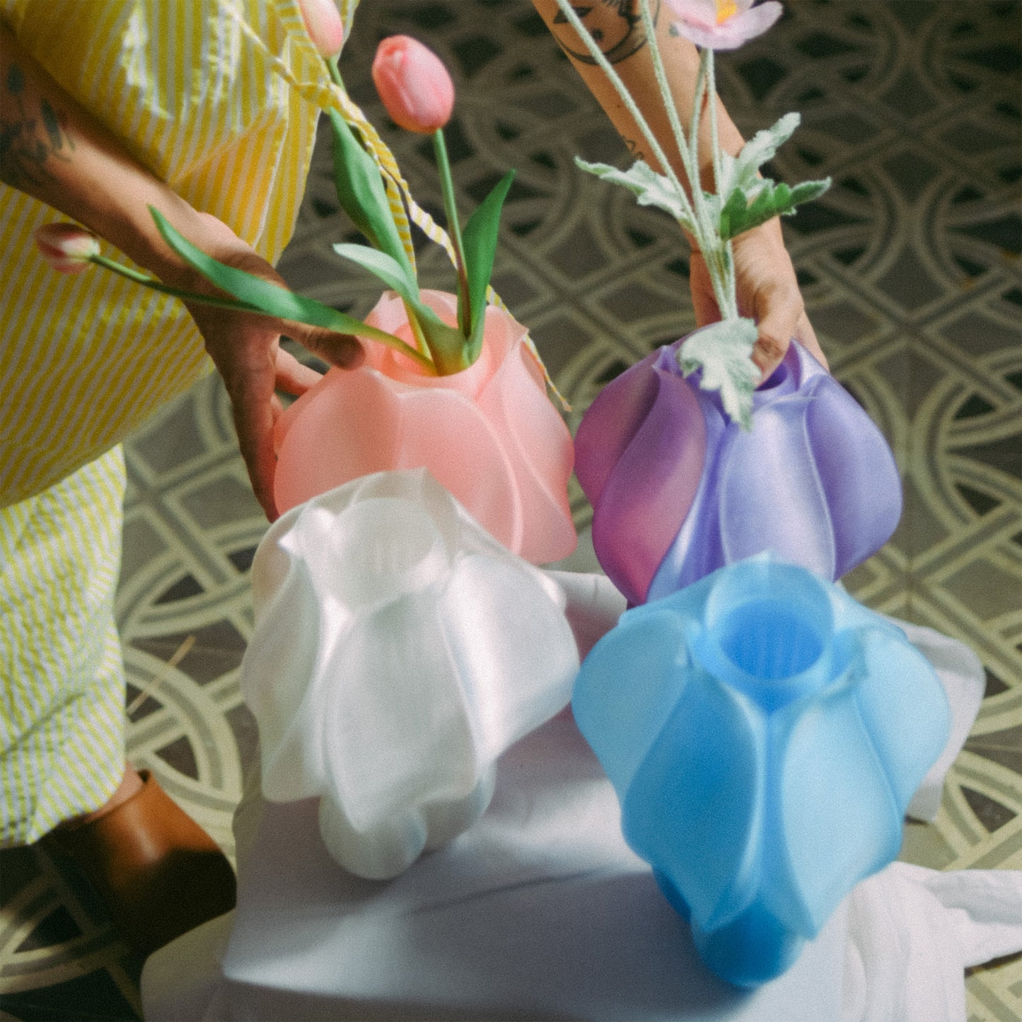IRIS BULBILIS - vase - blue