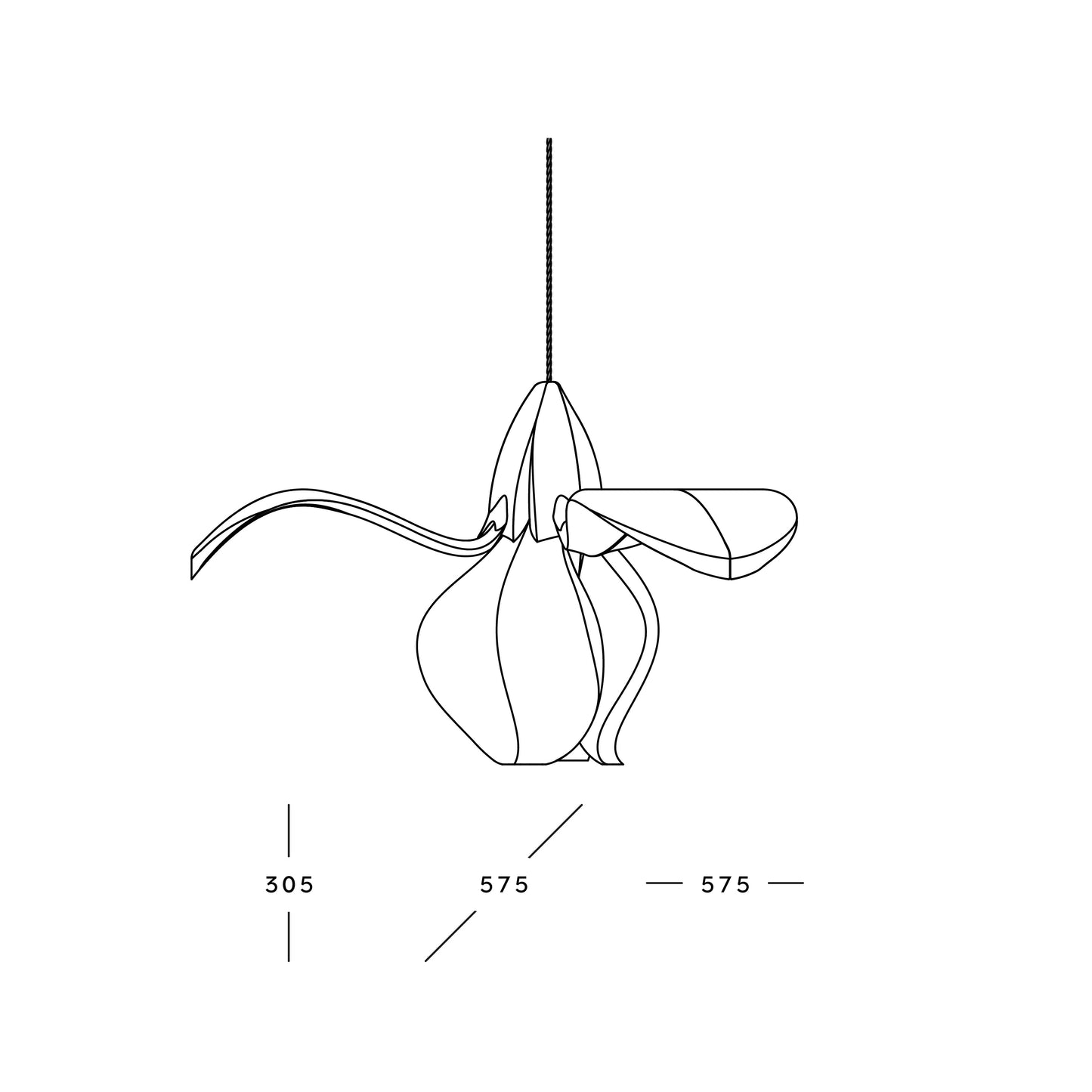 IRIS FILAMENTUM - suspension - rose