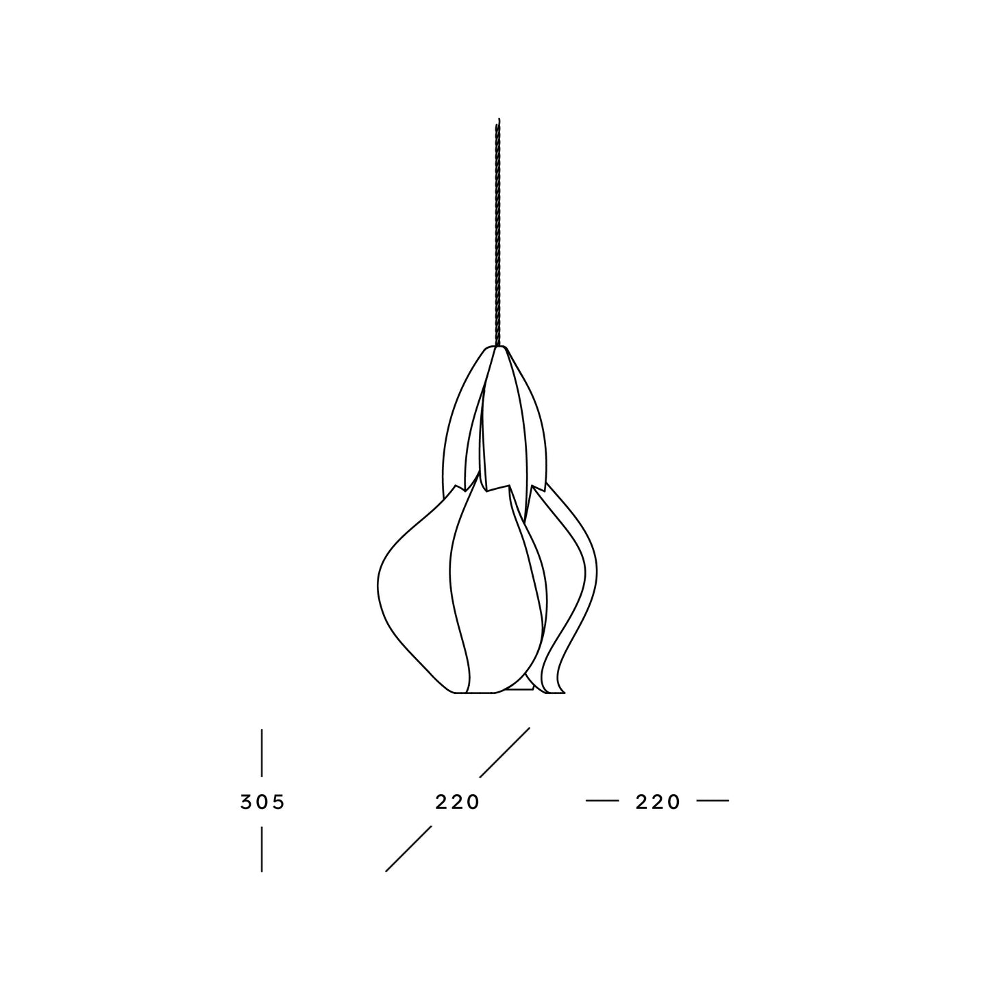 IRIS FILAMENTUM MINI - suspension - bleue