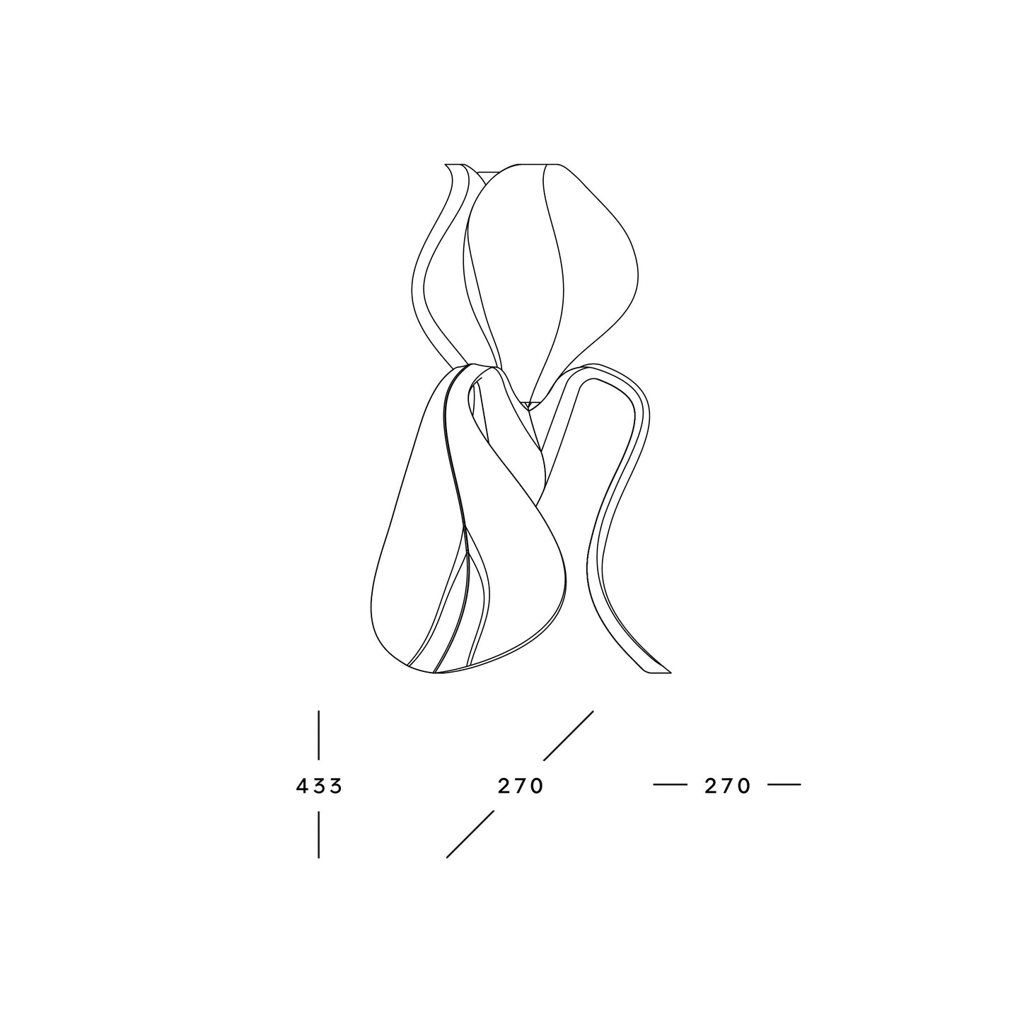 IRIS LAMINA - lampe à poser - rose