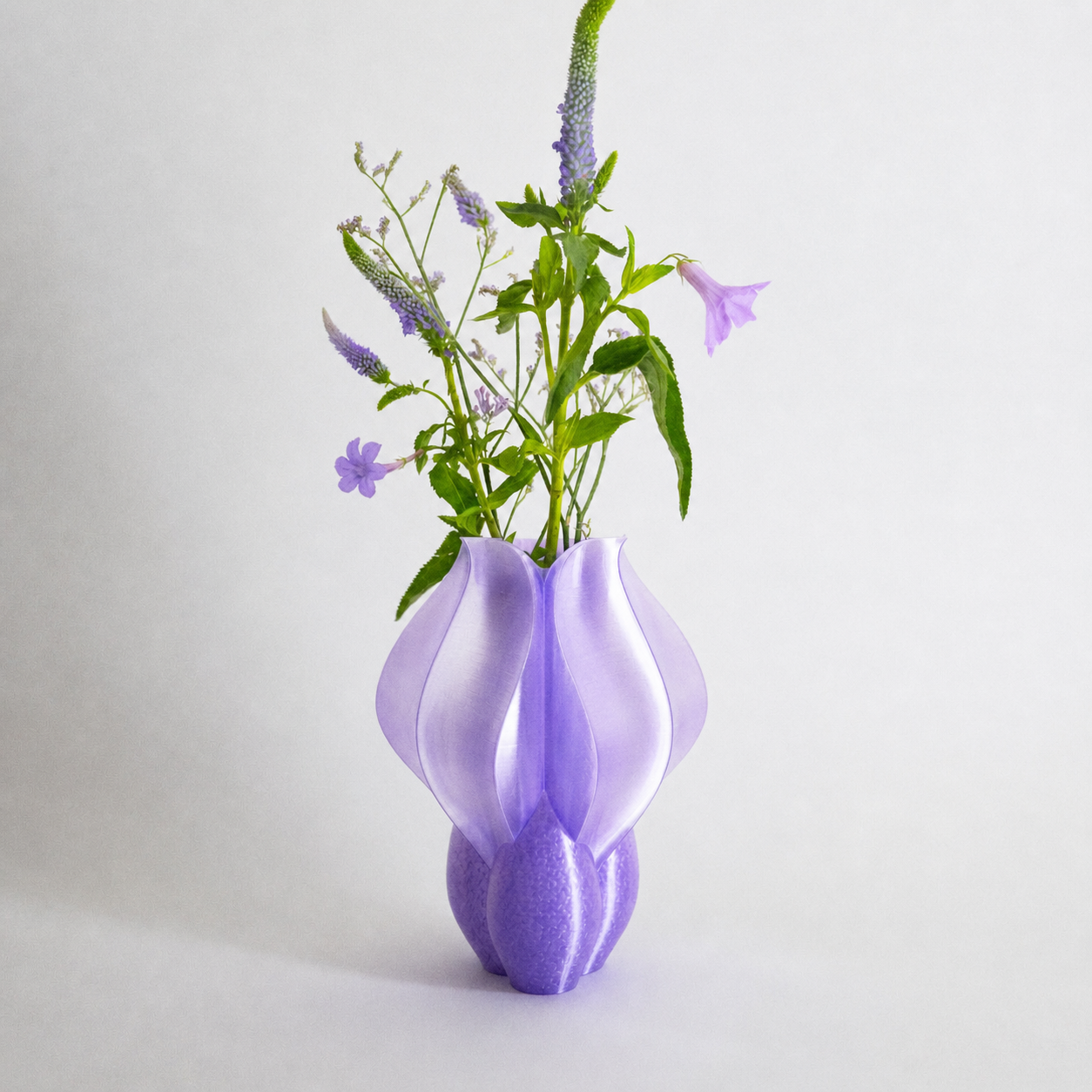 IRIS BULBILIS mini purple vase