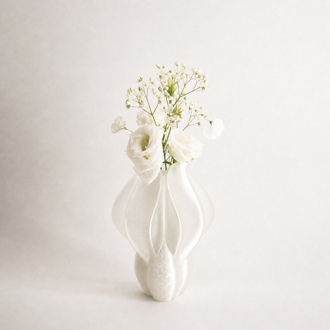 IRIS BULBILIS mini white vase