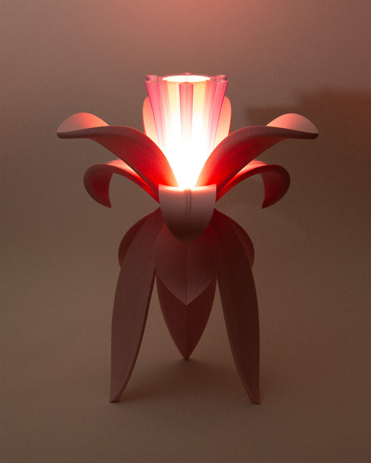 Lampe à poser LYS LAMINA rose