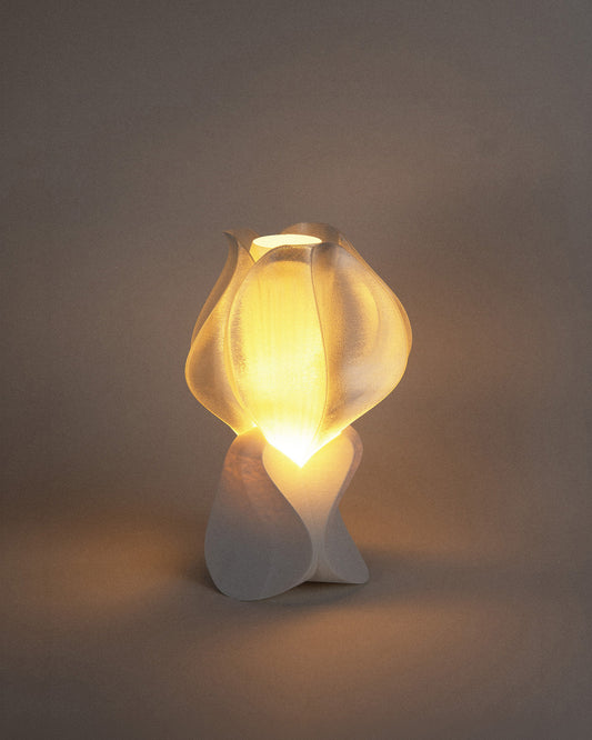 Lampe à poser IRIS GEMMA blanche