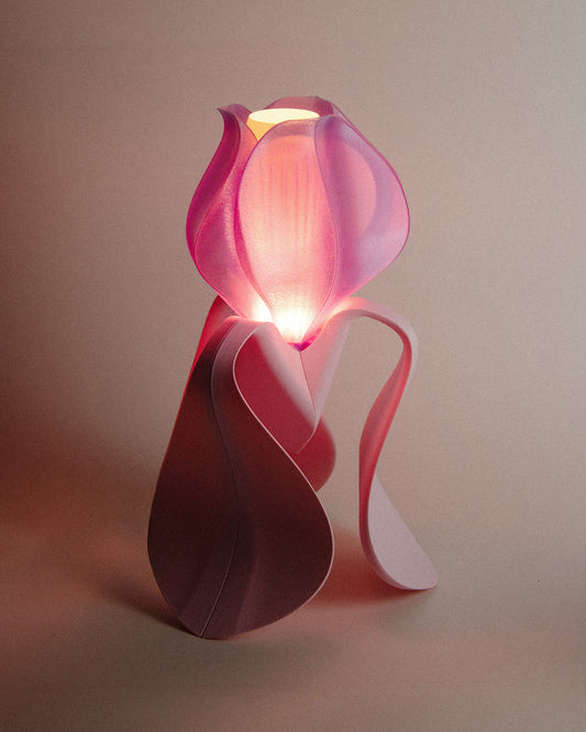 Lampe à poser IRIS LAMINA rose